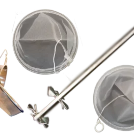 Doppelsieb, Rührpropeller edelstahl rostfrei, Nylon-Spitzsieb